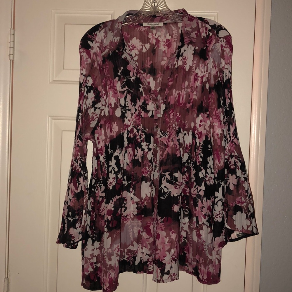 Floral Flowy Collar Shirt